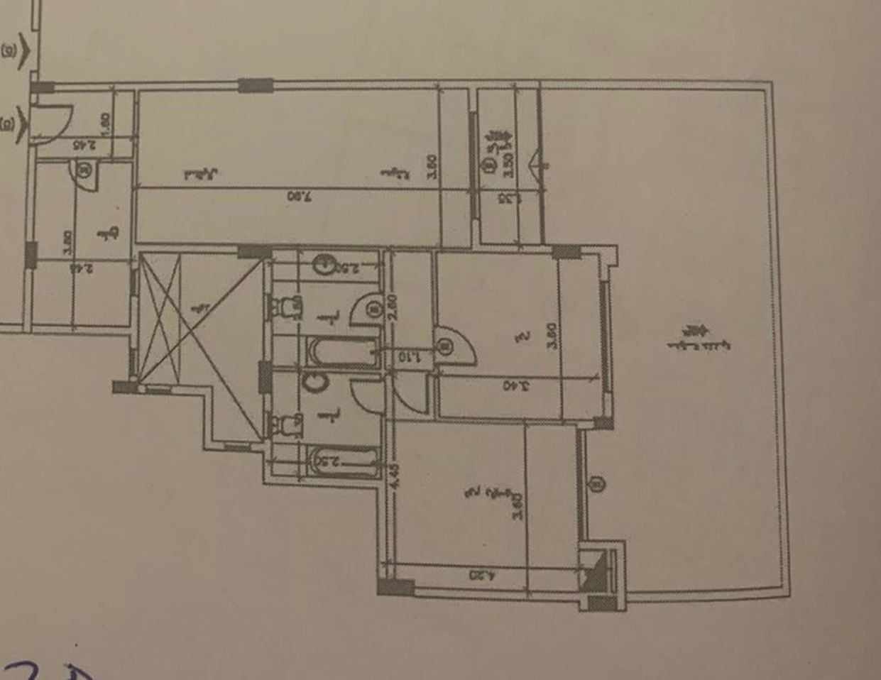 Floor plan for apartment at Galleria Residence