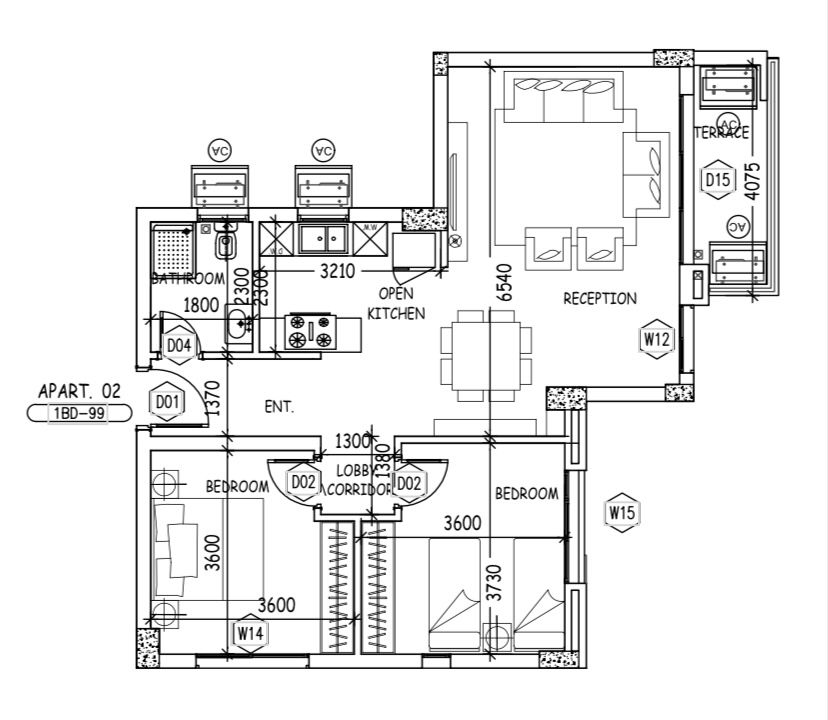 Floor plan for apartment at Park View - Haptown