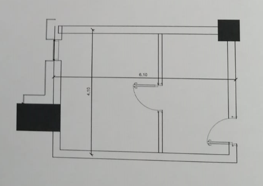 Floor plan for studio at Ever