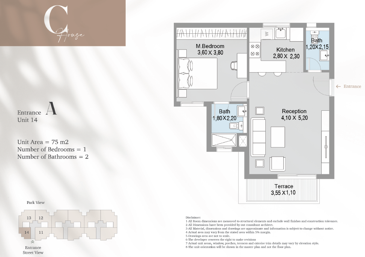 Floor plan for apartment at Terrace