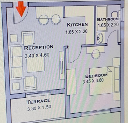 Floor plan for apartment at Taj City