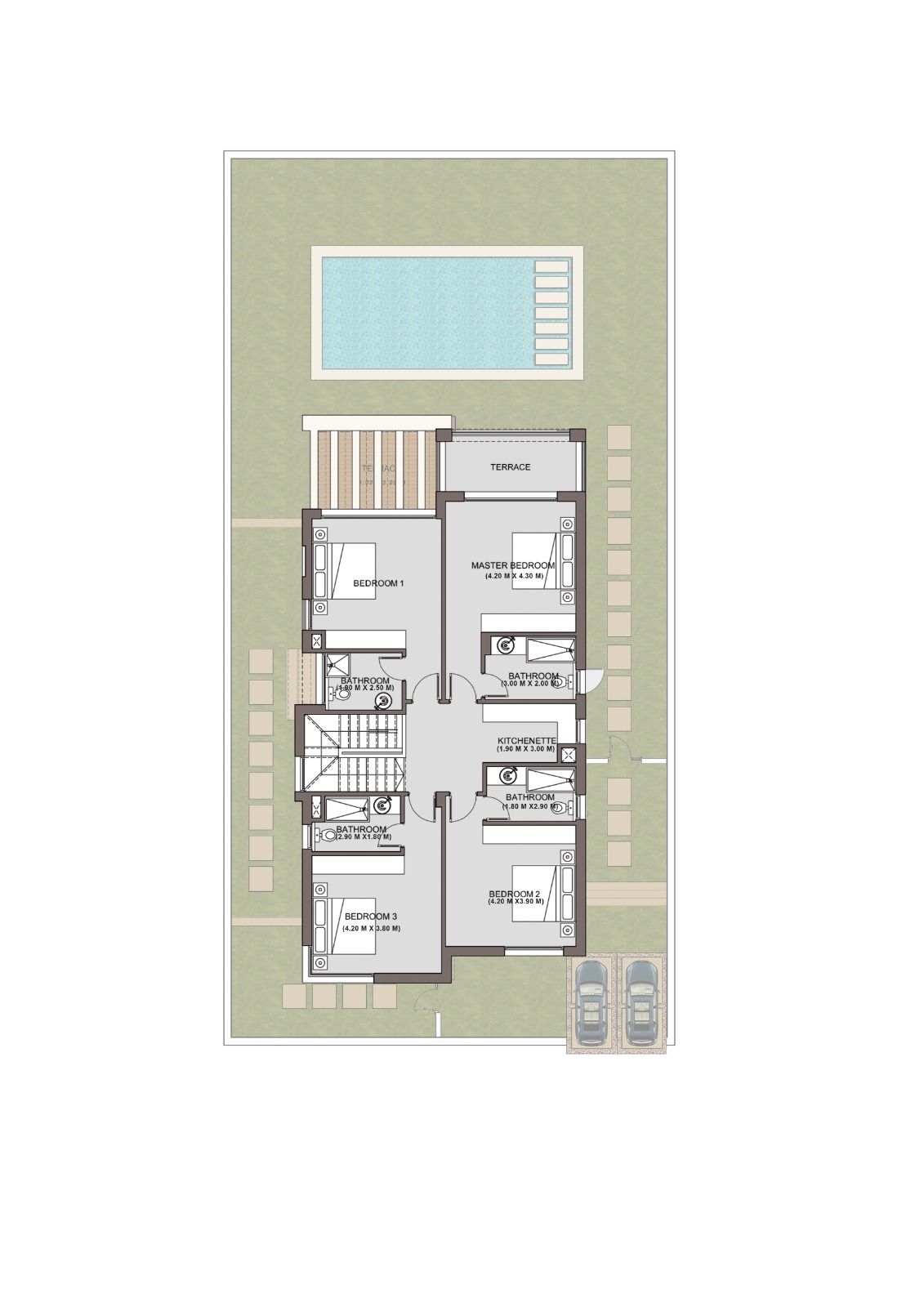 Floor plan for villa at Hacienda Bay