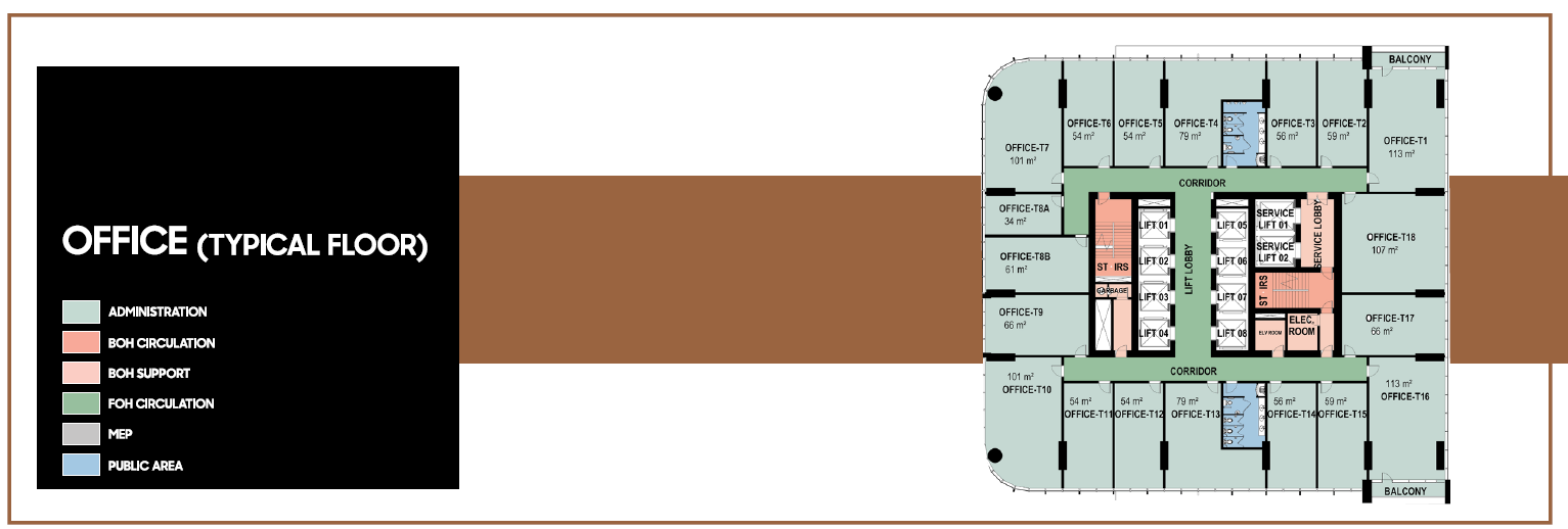 Floor plan for  at 6ixty Iconic Tower