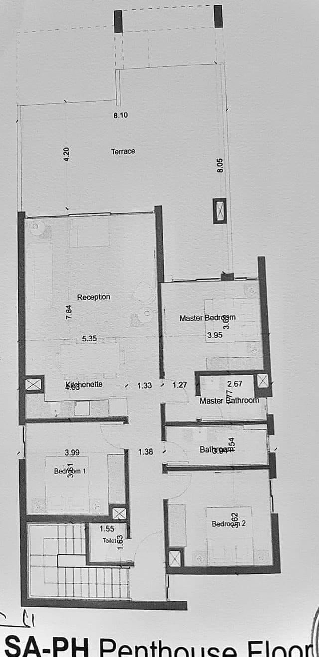Floor plan for chalet at D-Bay