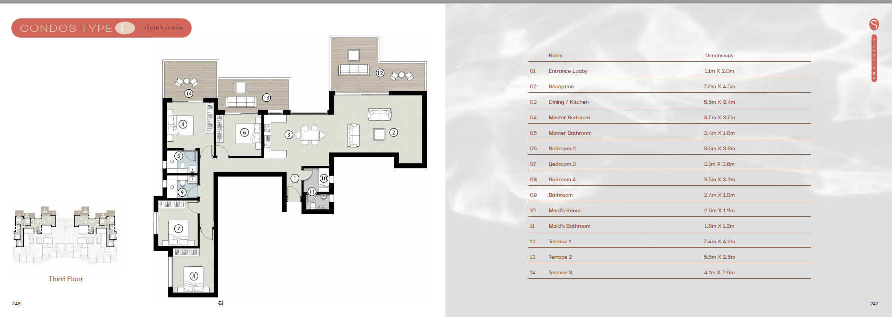 Floor plan for chalet at Silversands