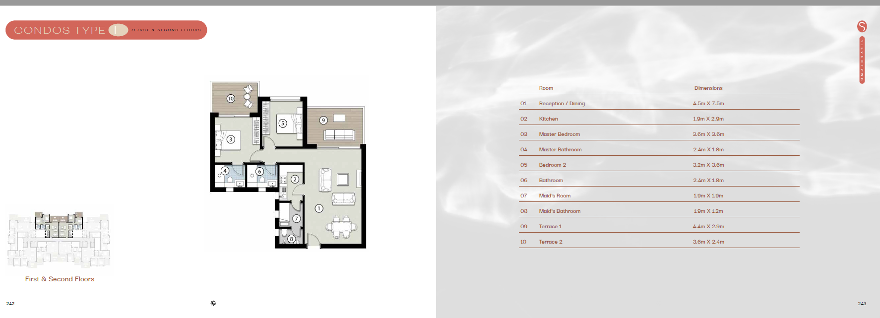 Floor plan for chalet at Silversands