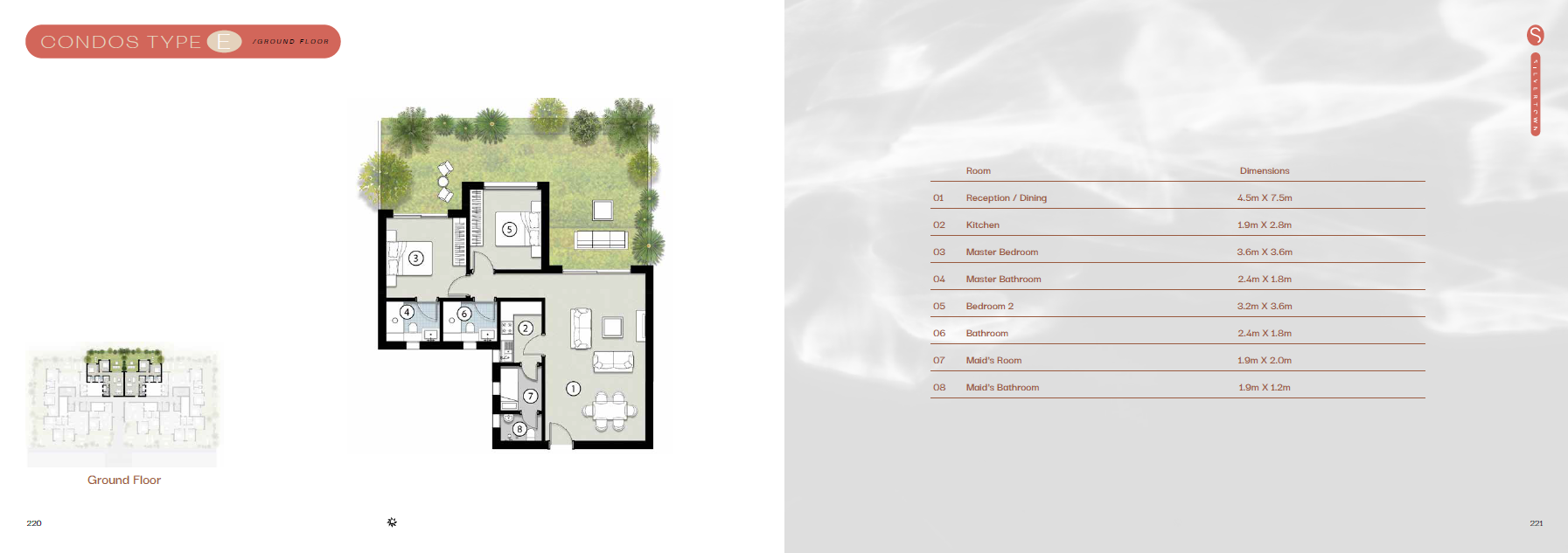 Floor plan for chalet at Silversands
