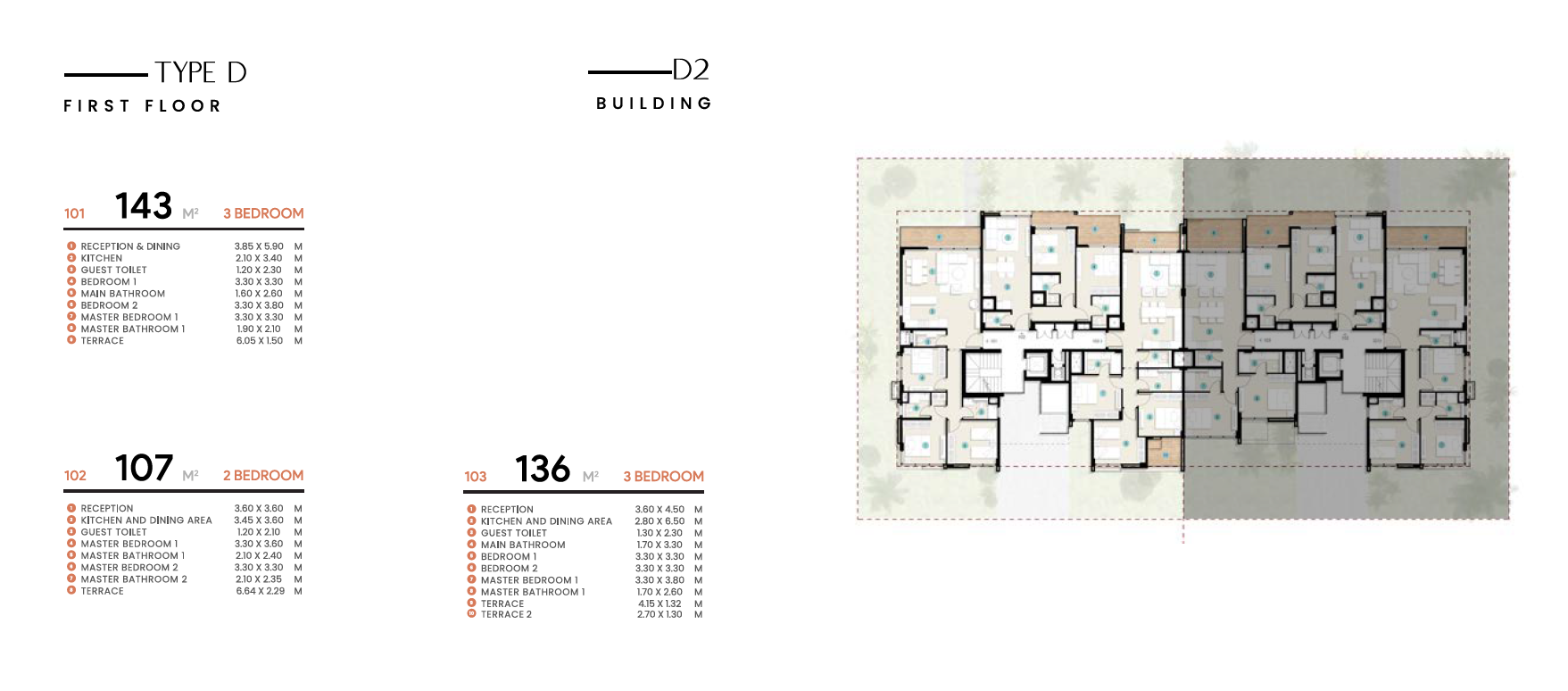 Floor plan for chalet at Azha North Coast