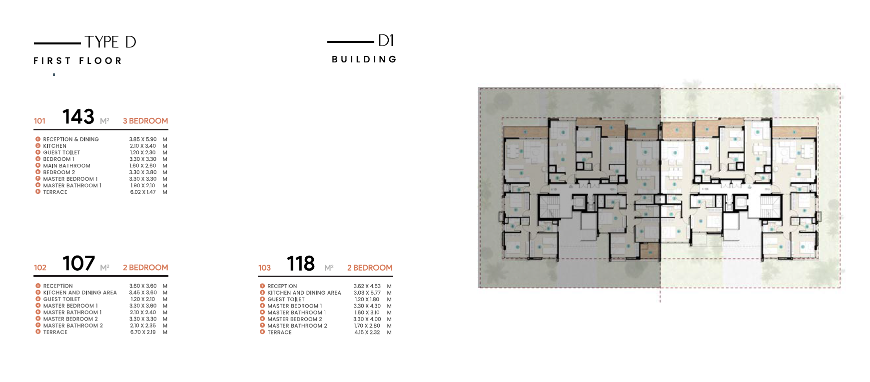 Floor plan for chalet at Azha North Coast