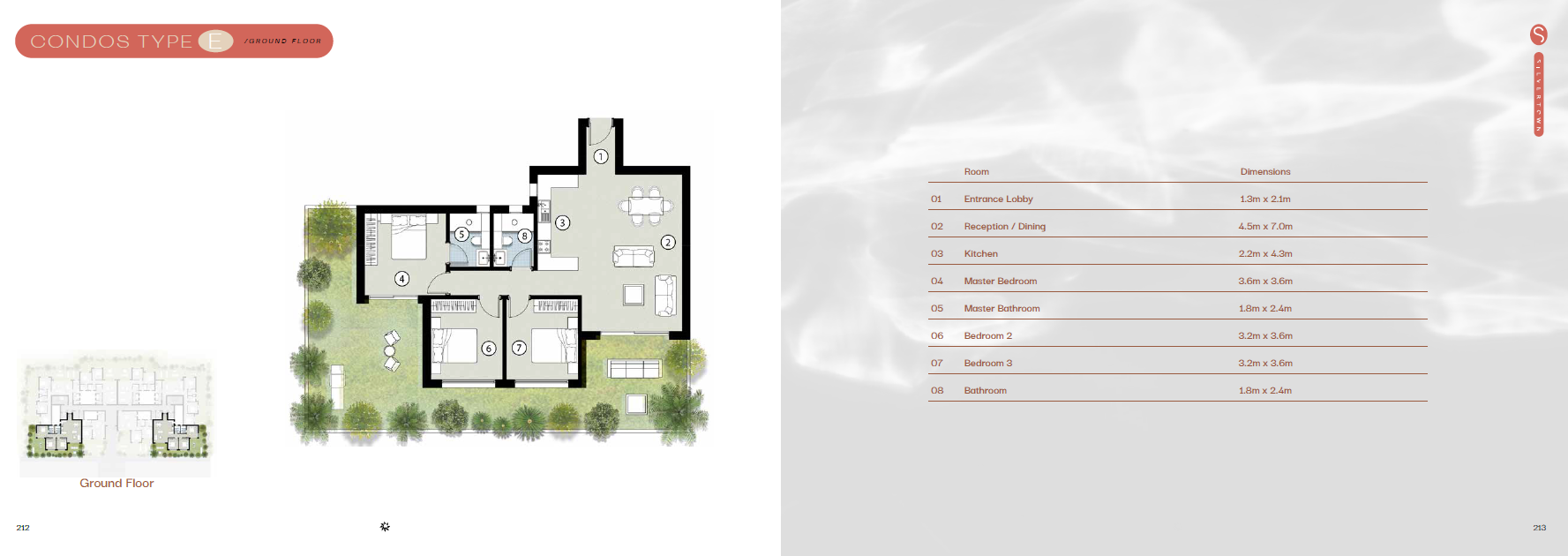 Floor plan for chalet at Silversands