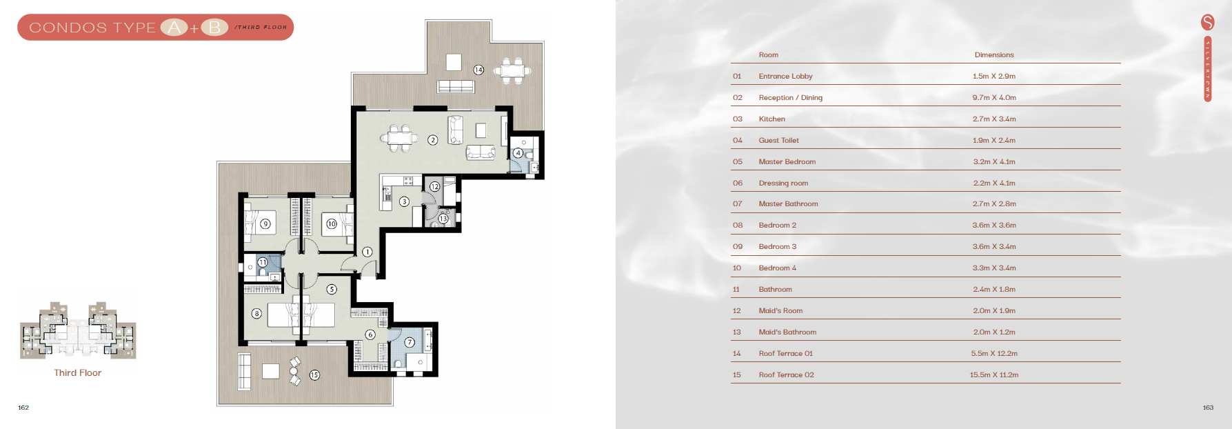 Floor plan for chalet at Silversands