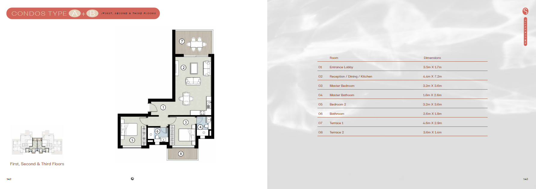 Floor plan for chalet at Silversands