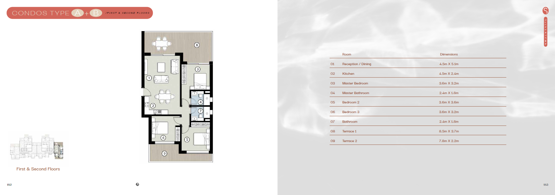 Floor plan for chalet at Silversands