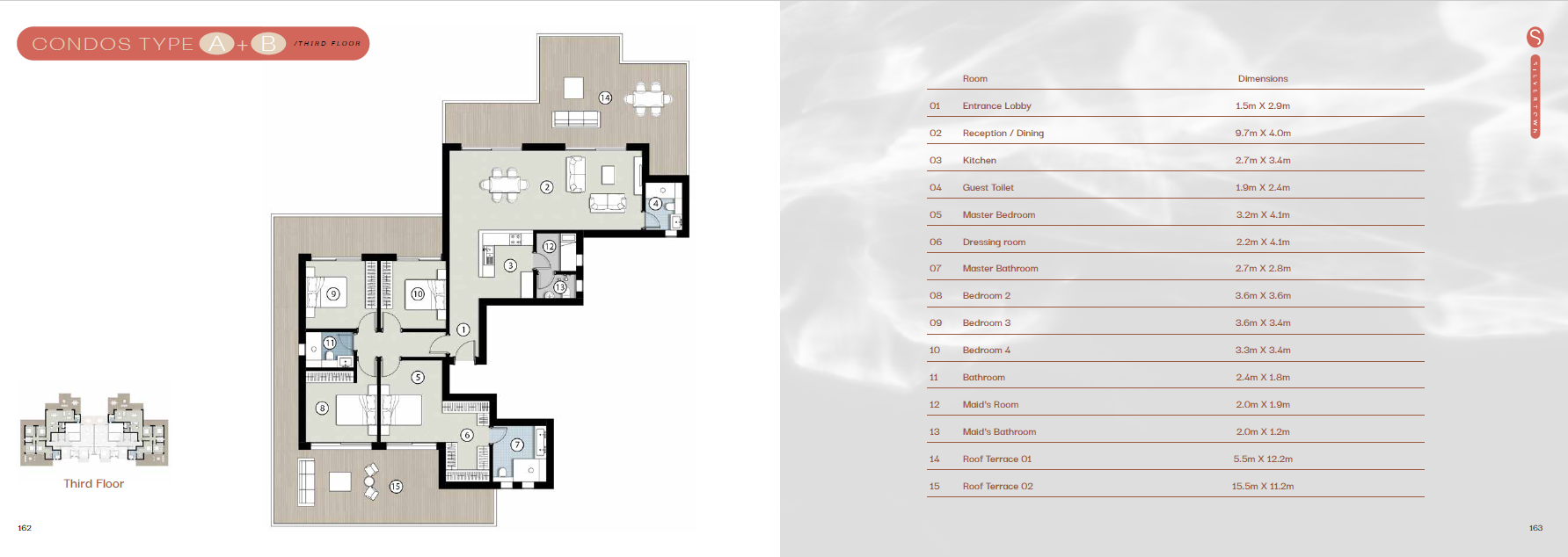 Floor plan for chalet at Silversands