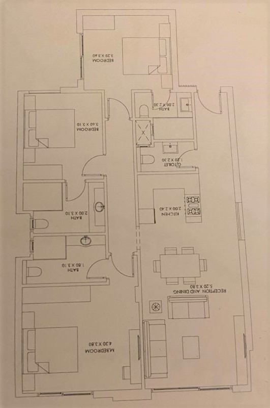 Floor plan for chalet at Laguna Bay