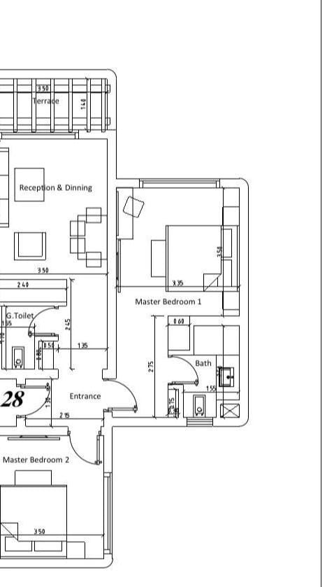 Floor plan for chalet at Hacienda West
