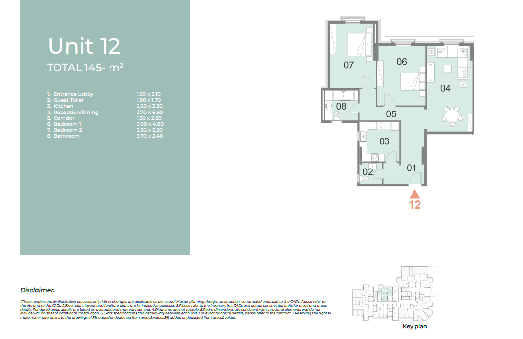 Floor plan for apartment at Il Latini City Edge