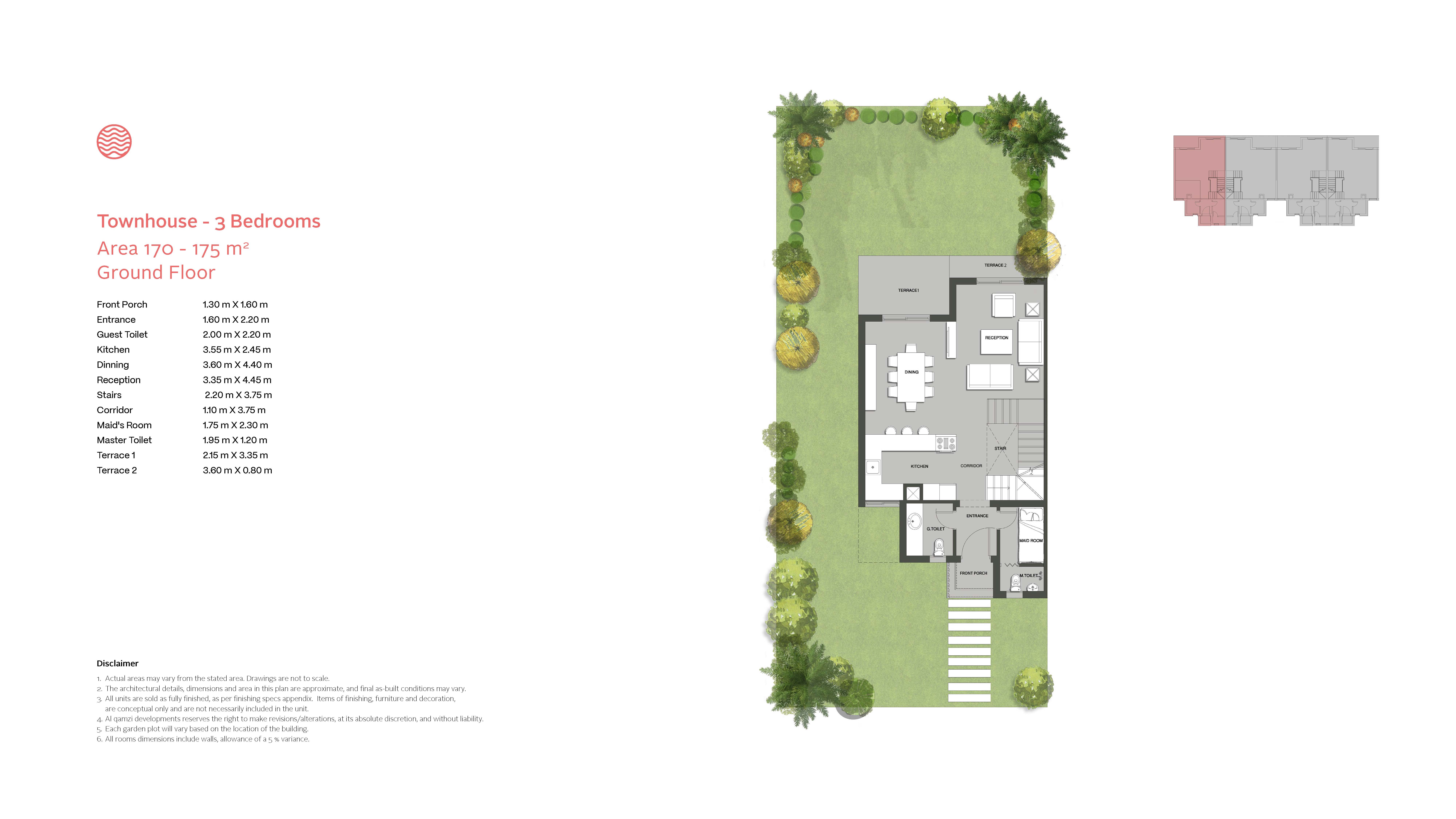 Floor plan for townhouse at Seazen
