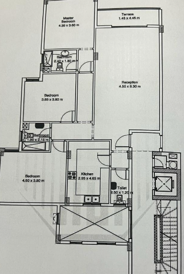 Floor plan for apartment at Fifth Square Al Marasem