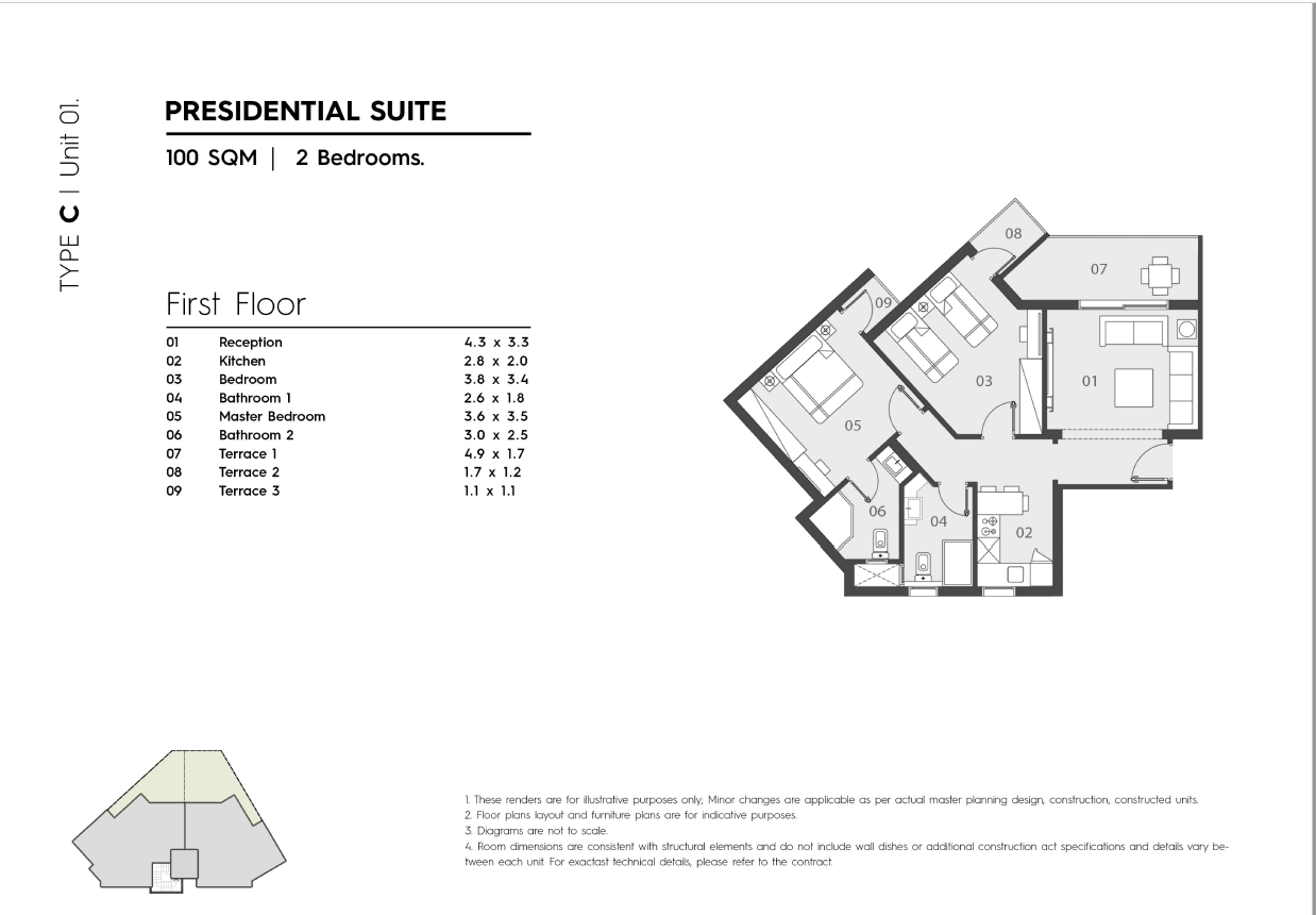Floor plan for chalet at The Groove