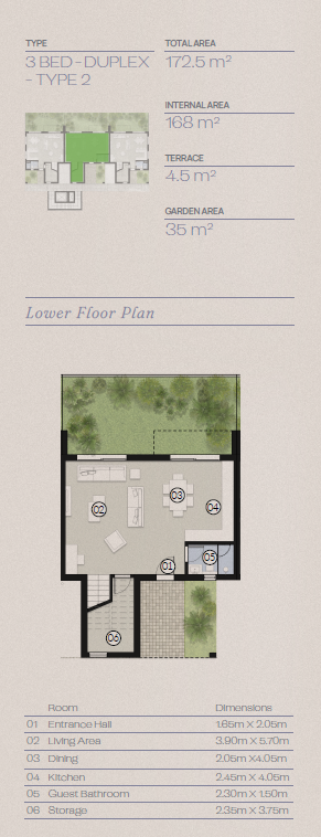 Floor plan for duplex at Silversands