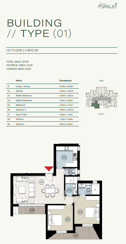 Floor plan for chalet at ZED East