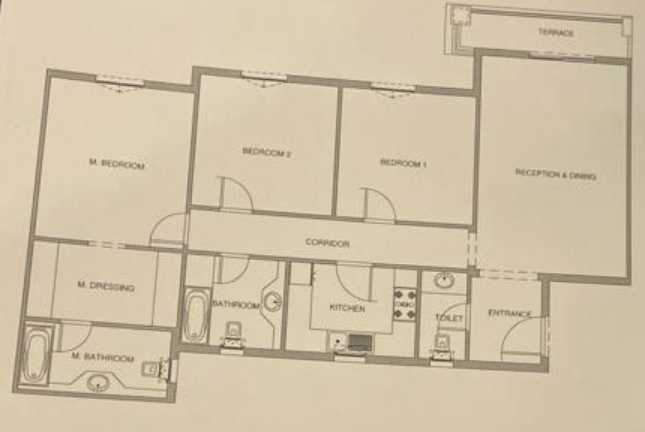 Floor plan for apartment at Aliva Mountain View Mostakbal City