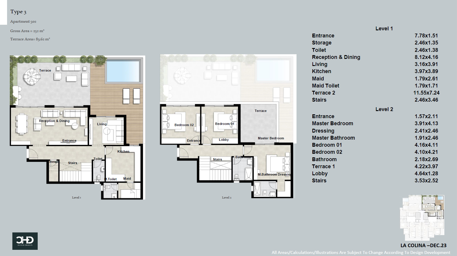 Floor plan for duplex at La Colina