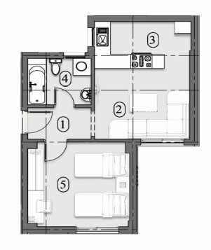 Floor plan for apartment at Ramatan
