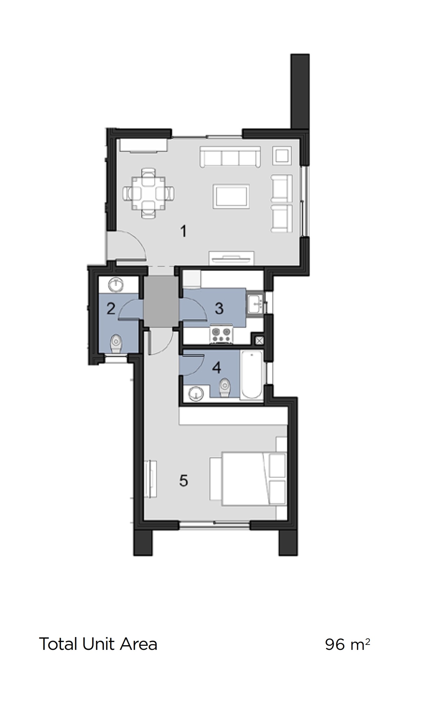Floor plan for studio at New Giza