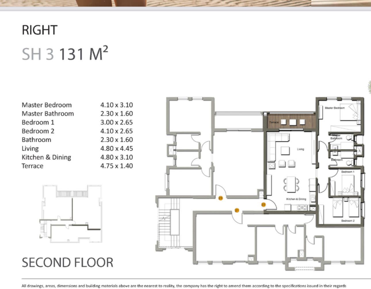 Floor plan for penthouse at Gaia