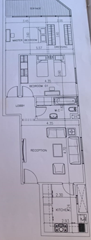 Floor plan for apartment at Midtown condo