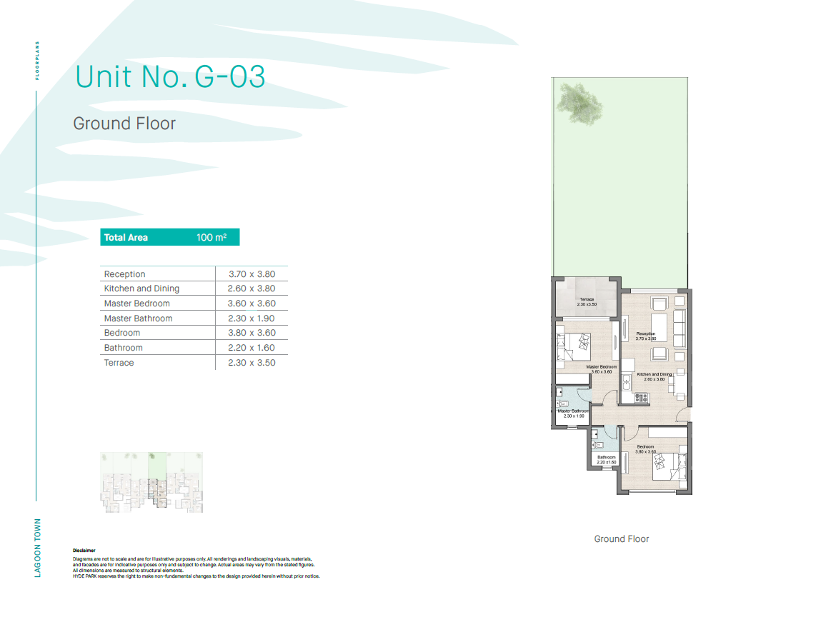 Floor plan for apartment at Hyde Park North - Seashore