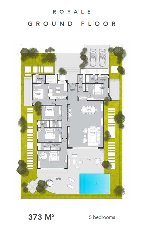 Floor plan for villa at Direction White