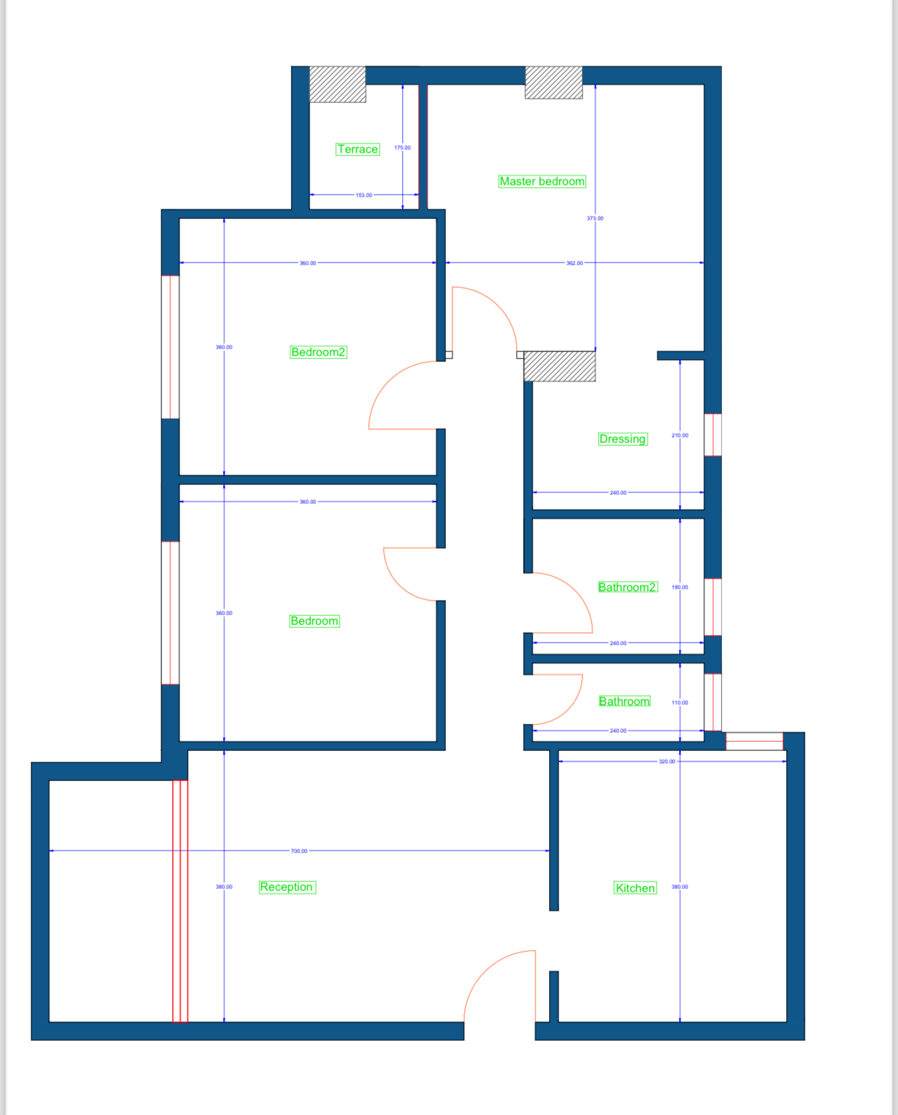 Floor plan for apartment at Il Bosco New Capital