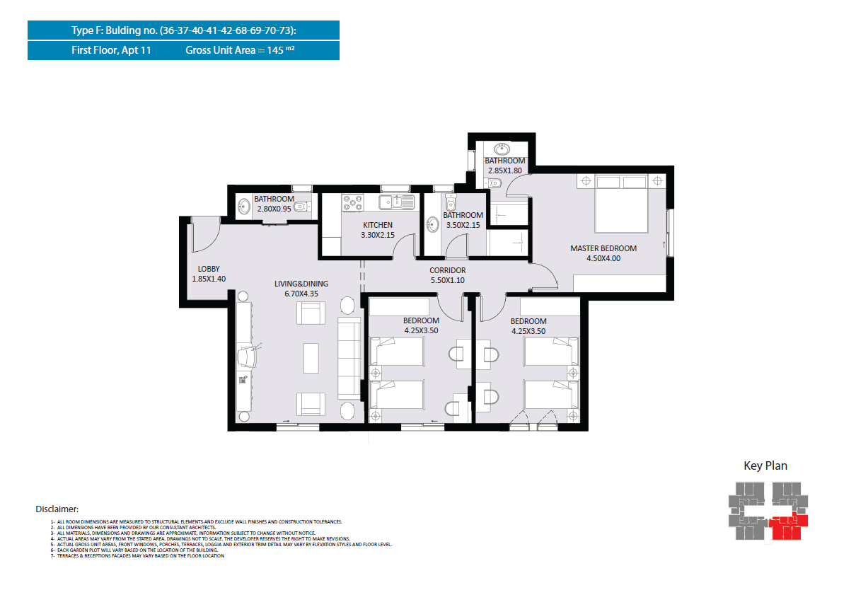Floor plan for apartment at El Fustat