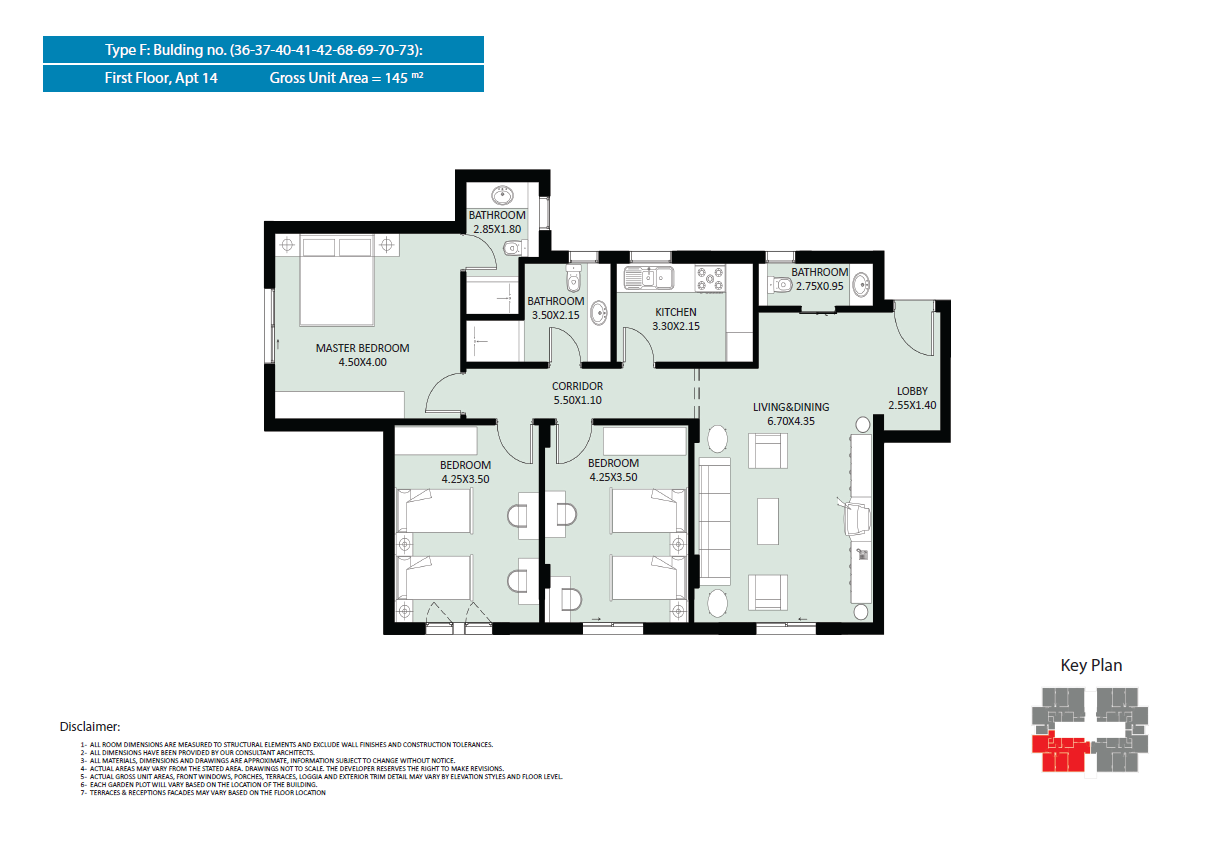 Floor plan for apartment at El Fustat