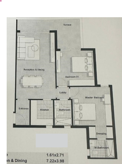 Floor plan for apartment at La Colina