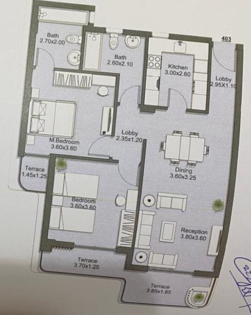 Floor plan for apartment at Amara