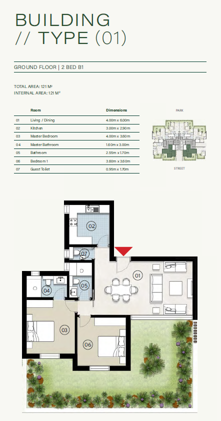 Floor plan for apartment at ZED East