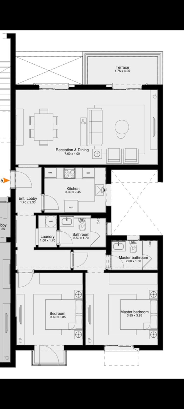 Floor plan for apartment at O West Orascom