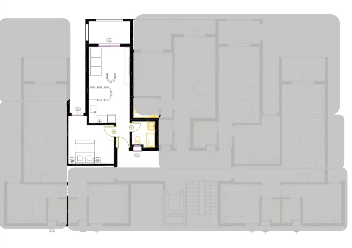 Floor plan for chalet at D-Bay