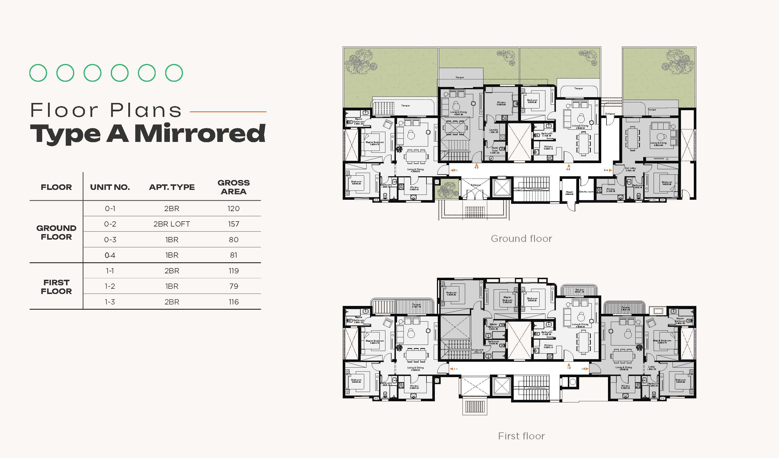 Floor plan for duplex at O West Orascom