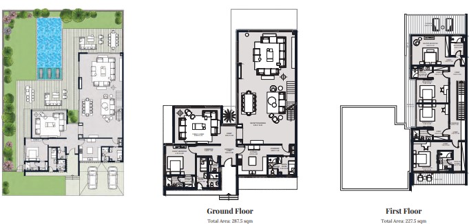 Floor plan for villa at Swanlake Residences