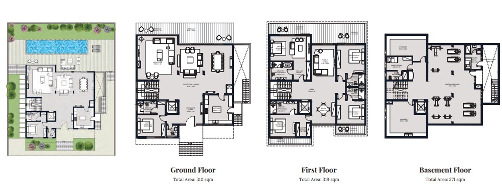 Floor plan for villa at Swanlake Residences