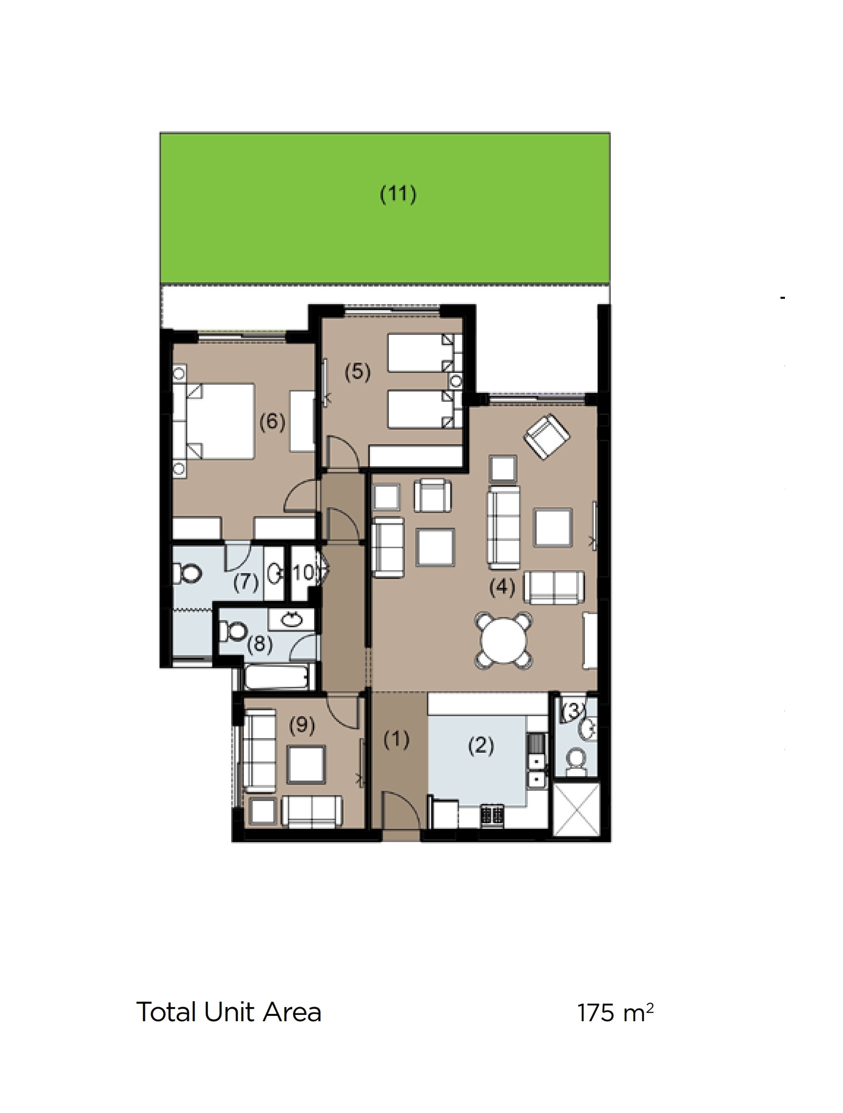 Floor plan for apartment at New Giza