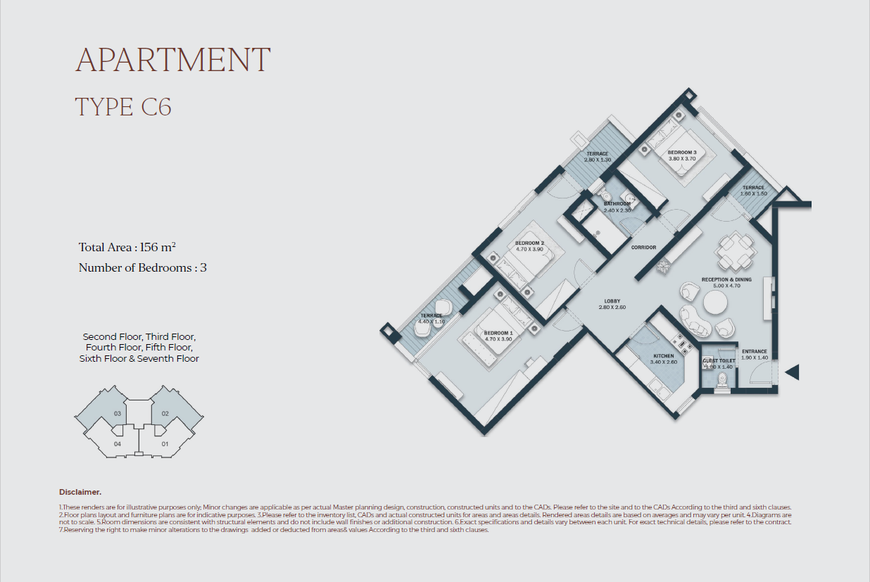 Floor plan for apartment at Al Maqsad Park