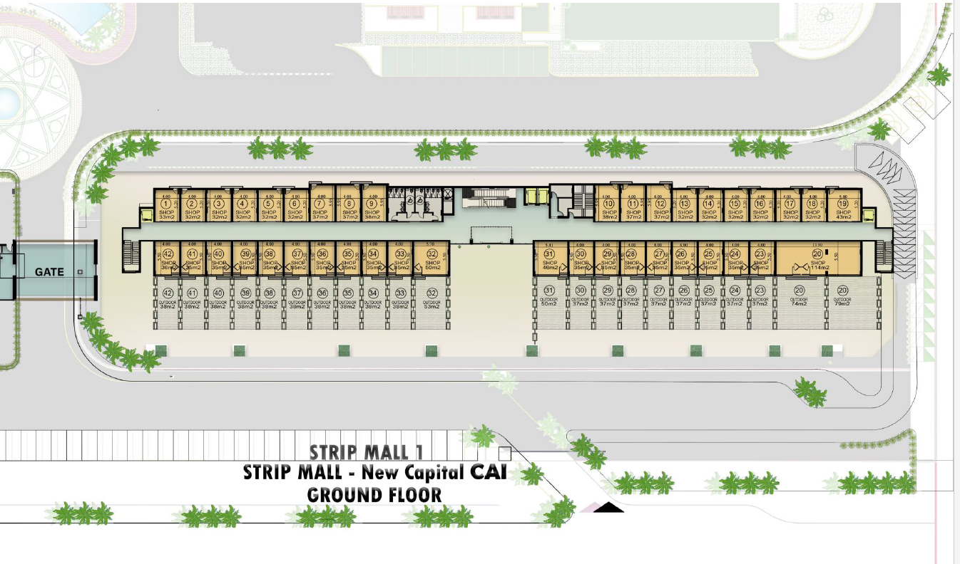Floor plan for  at De Joya 3 strip mall