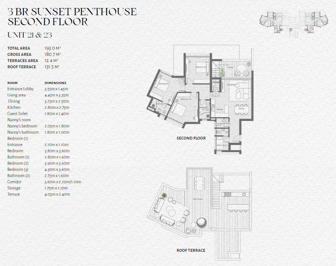 Floor plan for penthouse at The Med