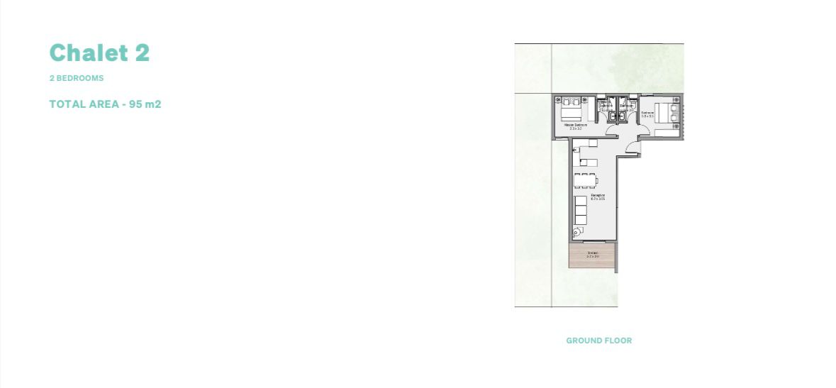 Floor plan for chalet at Salt